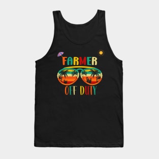 Farmer Off Duty-  Retro Vintage Sunglasses Beach vacation sun for Summertime Tank Top